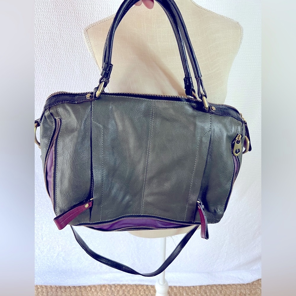 🖤OR YANY 🖤Dark Olive GREEN LEATHER CONVERTIBLE LUXURY DESIGNER BAG